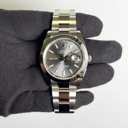 Rolex Datejust 41mm Rhodium Dial Watch Ref# 126300