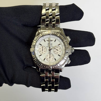 Breitling Crosswind 44mm White Dial Watch Ref# A44355 - Happy Jewelers Fine Jewelry Lifetime Warranty