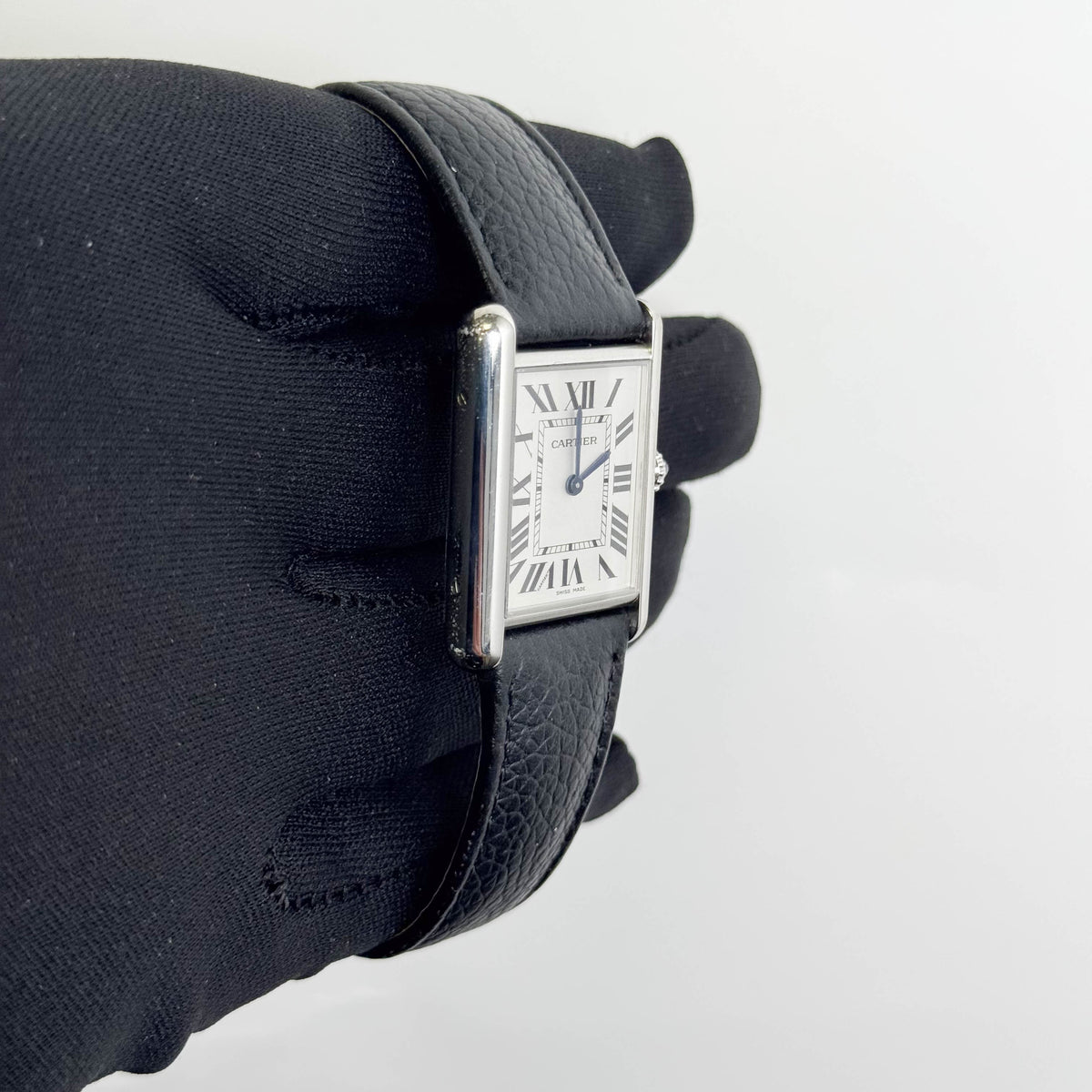 Cartier Tank Must Large 33.7 mm x 25.5 mm Silver Dial Watch Ref# WSTA0109