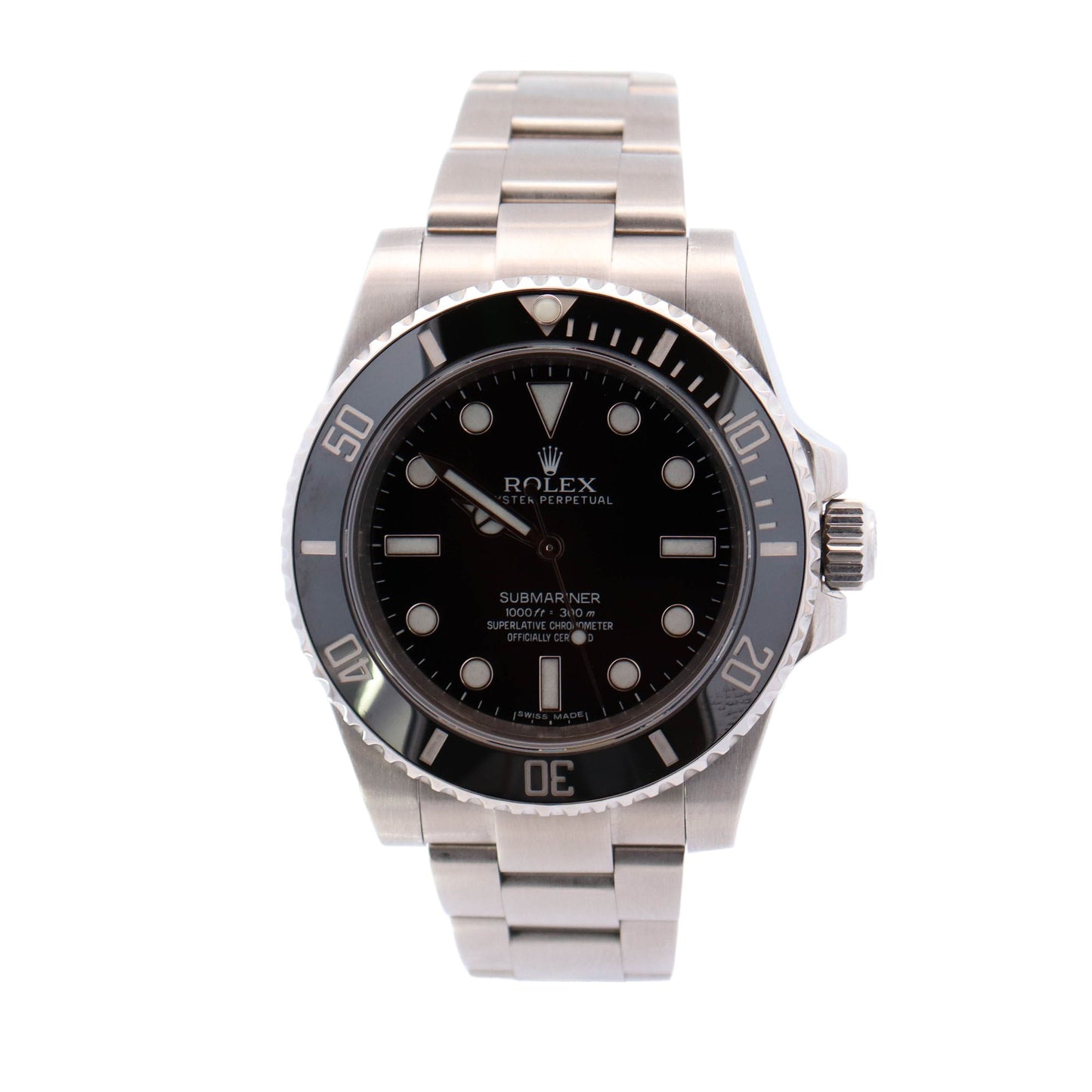 Rolex No-Date Submariner Stainless Steel 41mm Black Dot Dial Watch Reference# 124060 - Happy Jewelers Fine Jewelry Lifetime Warranty