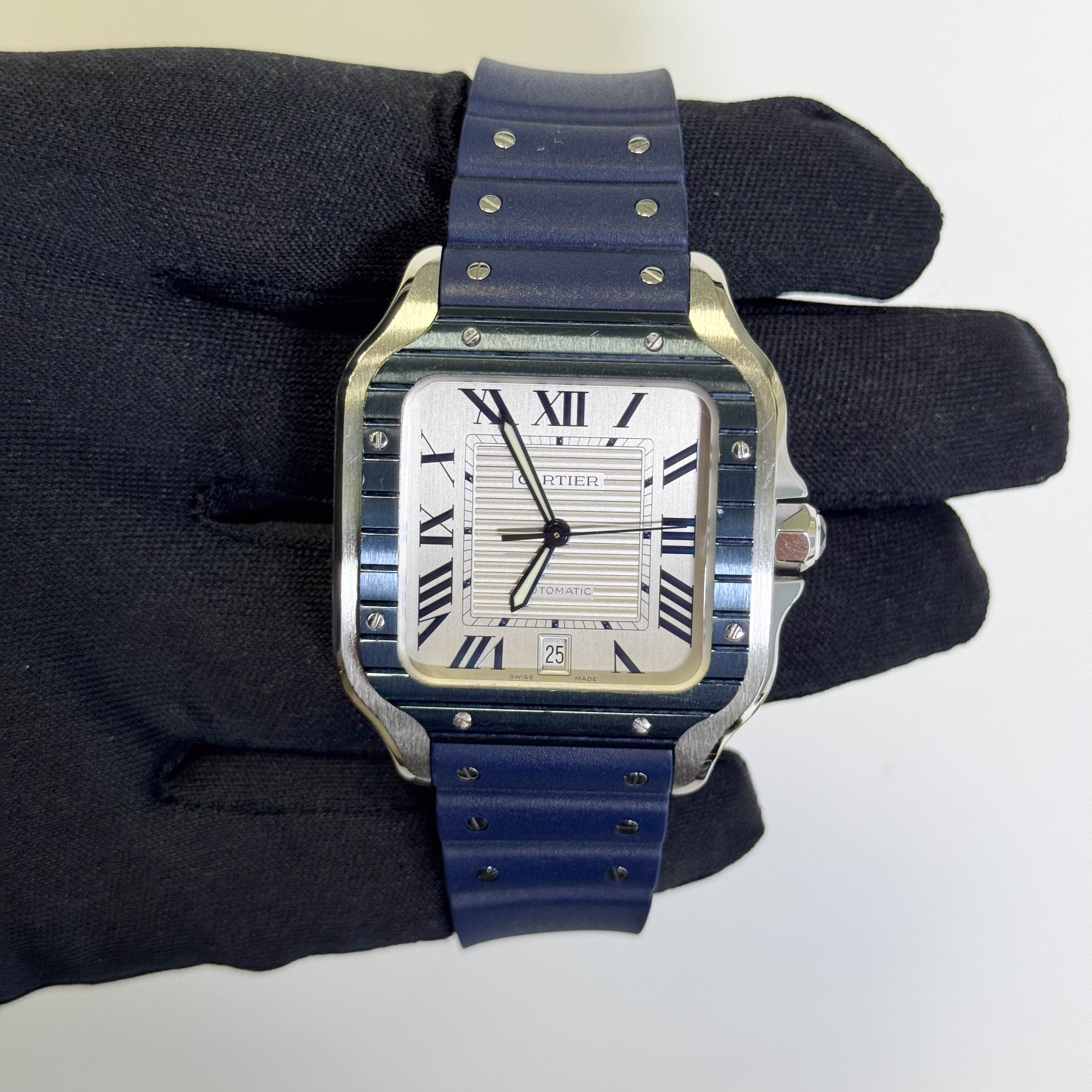 Cartier Santos 40mm White Dial Watch Ref# WSSA0047