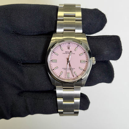Rolex Oyster Perpetual 36mm Pink Dial Watch Ref# 126000