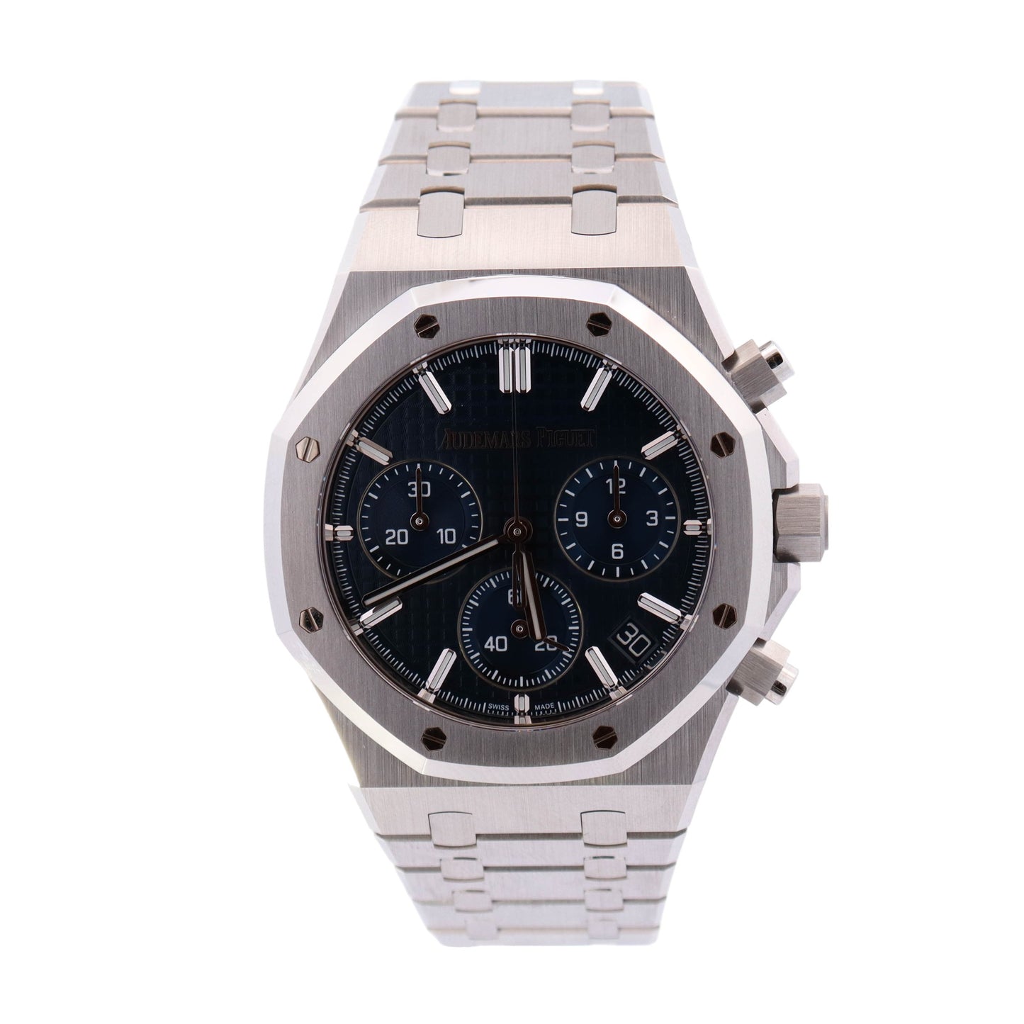 Audemars Piguet Royal Oak Stainless Steel 41mm Blue Chronograph Dial Watch Reference# 26240ST.OO.1320ST.05 - Happy Jewelers Fine Jewelry Lifetime Warranty