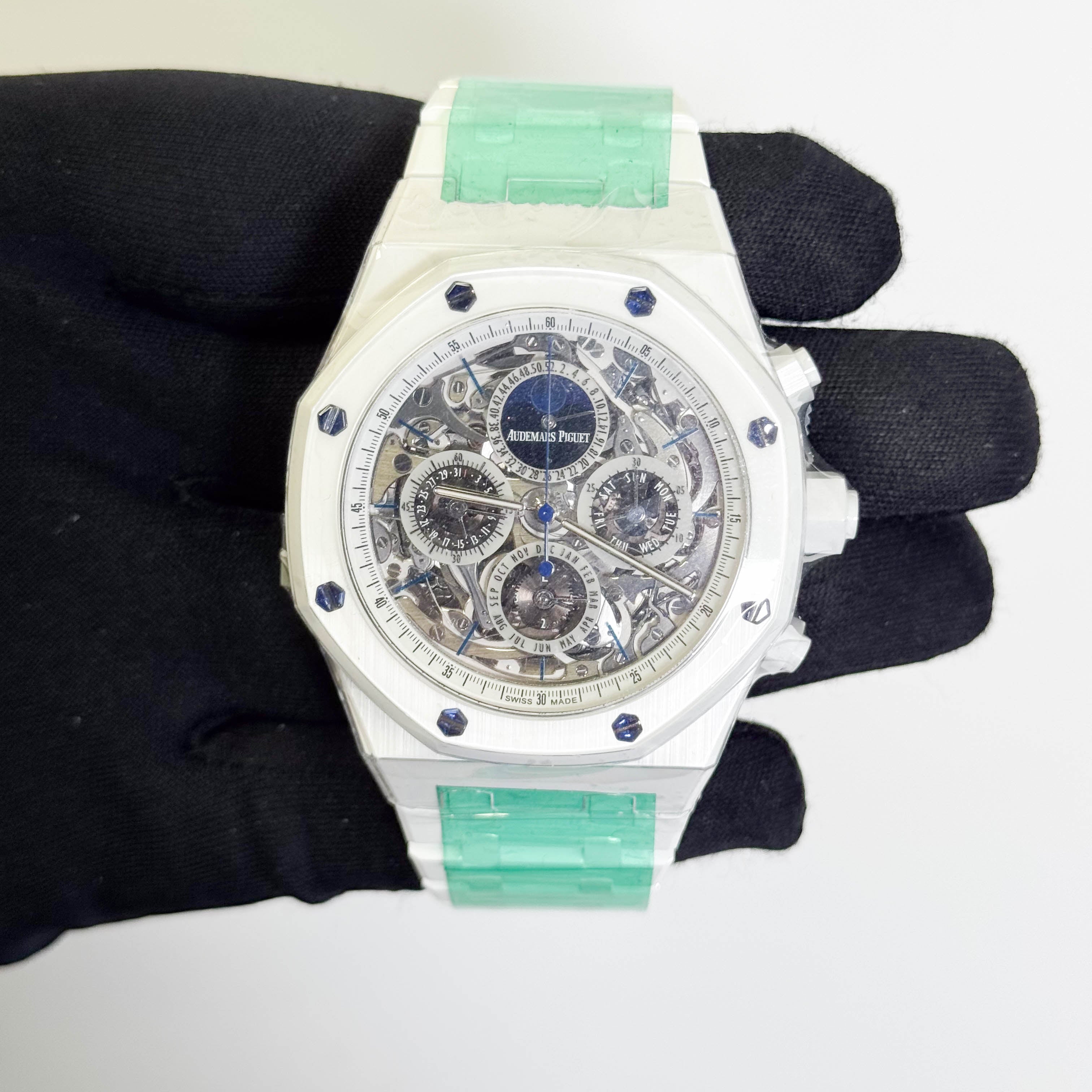 Audemars Piguet Royal Oak Gran Complications Minute Repeater 44mm Skeleton Chronograph Dial Watch Ref# 26582CB.OO.A010CA.01 - Happy Jewelers Fine Jewelry Lifetime Warranty