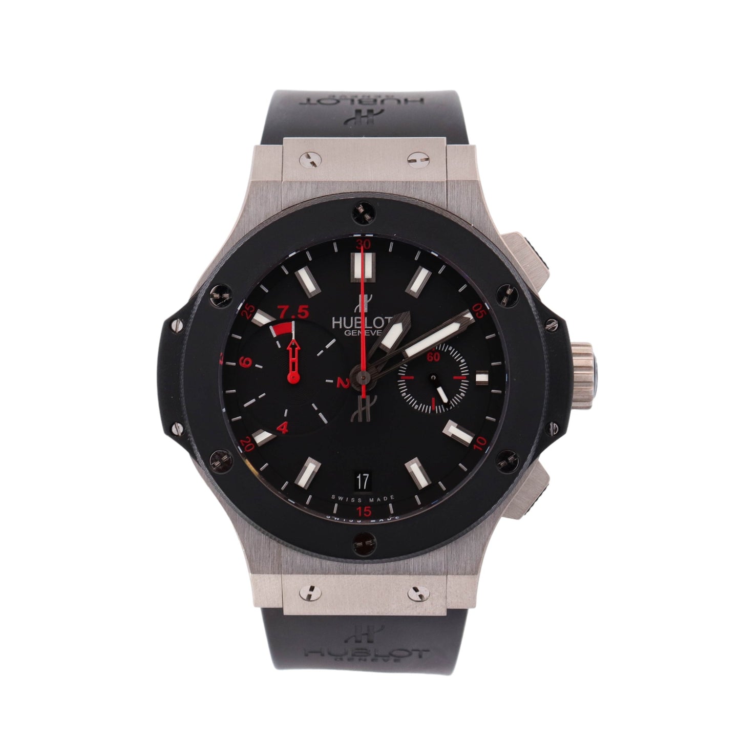 Hublot Big Bang Chukker Bang Stainless Steel 44mm Black Chronograph Dial Watch Reference# 317.NM.1137.VR - Happy Jewelers Fine Jewelry Lifetime Warranty