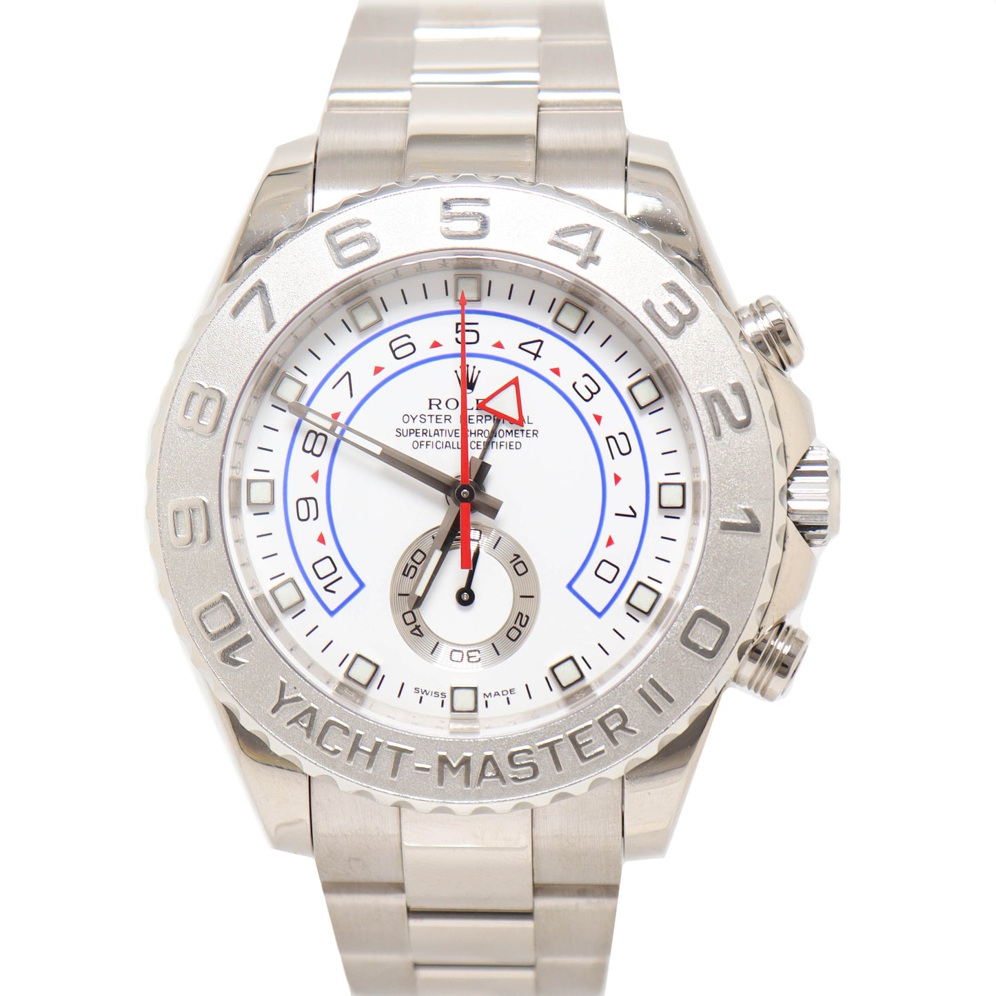 Rolex Yachtmaster 44mm White Gold White Dot Dial Watch Reference# 116689 - Happy Jewelers Fine Jewelry Lifetime Warranty