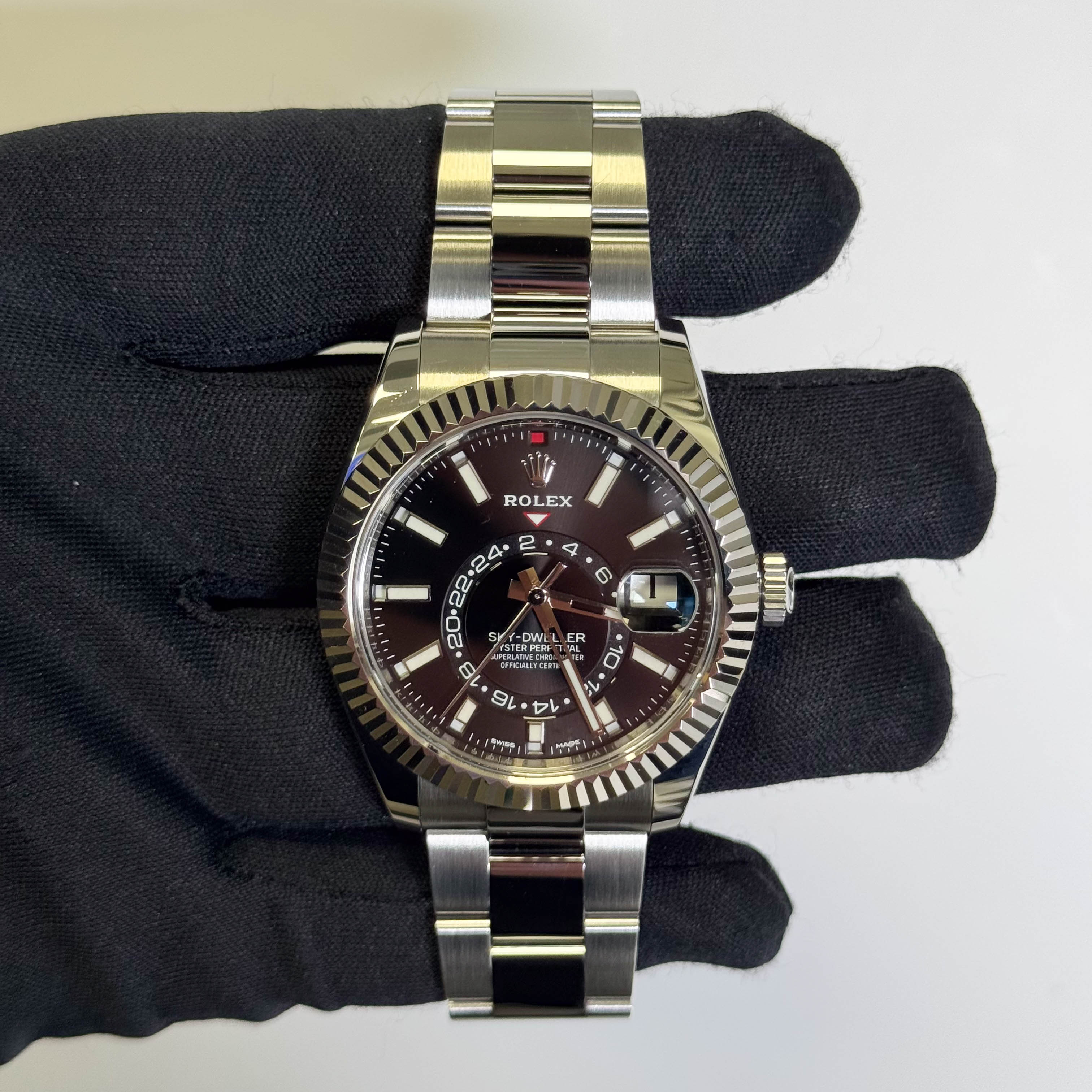 Rolex Sky-Dweller 42mm Black Dial Watch Ref# 326934