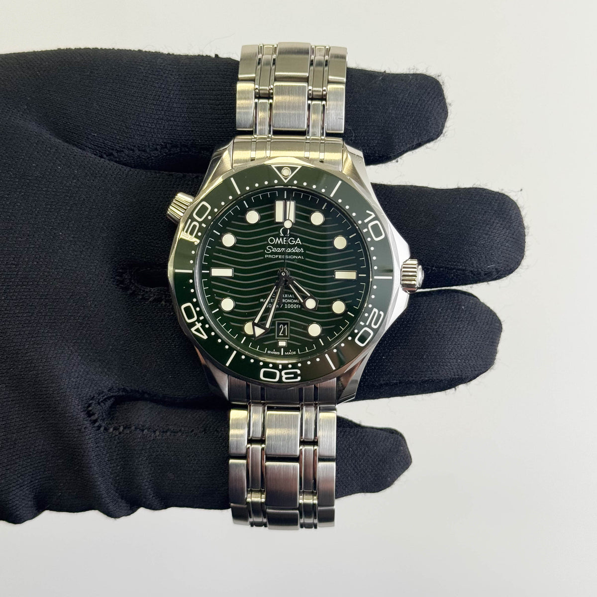 Omega Seamaster Diver 300m Green Dial Watch Ref# 210.3.42.20.10.001 - Happy Jewelers Fine Jewelry Lifetime Warranty
