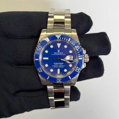 Rolex Submariner 40mm Blue Dot Dial Watch Ref# 116619LB