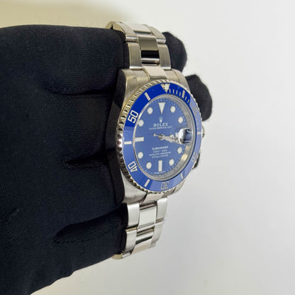Rolex Submariner 40mm Blue Dot Dial Watch Ref# 116619LB