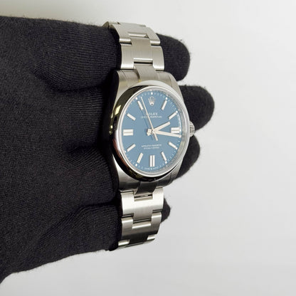 Rolex Oyster Perpetual 41mm Blue Dial Watch Ref# 134300