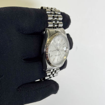 Rolex Datejust 36mm Silver Dial Watch Ref# 16234
