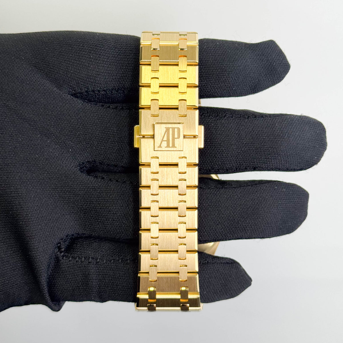Audemars Piguet Royal Oak Yellow Gold Double Balance Wheel Openwork Dial Watch Ref# 15407BA.OO.1220BA.01