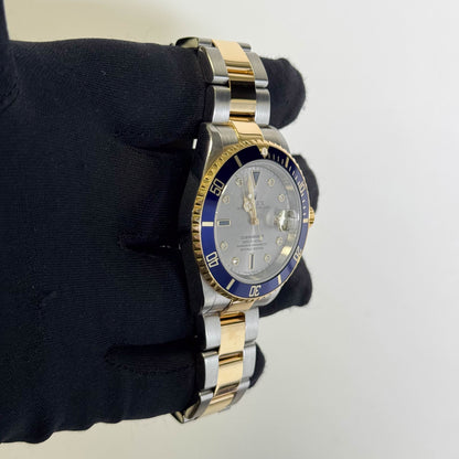 Rolex Submariner 40mm Silver Dial Watch Ref# 16613 - Happy Jewelers Fine Jewelry Lifetime Warranty