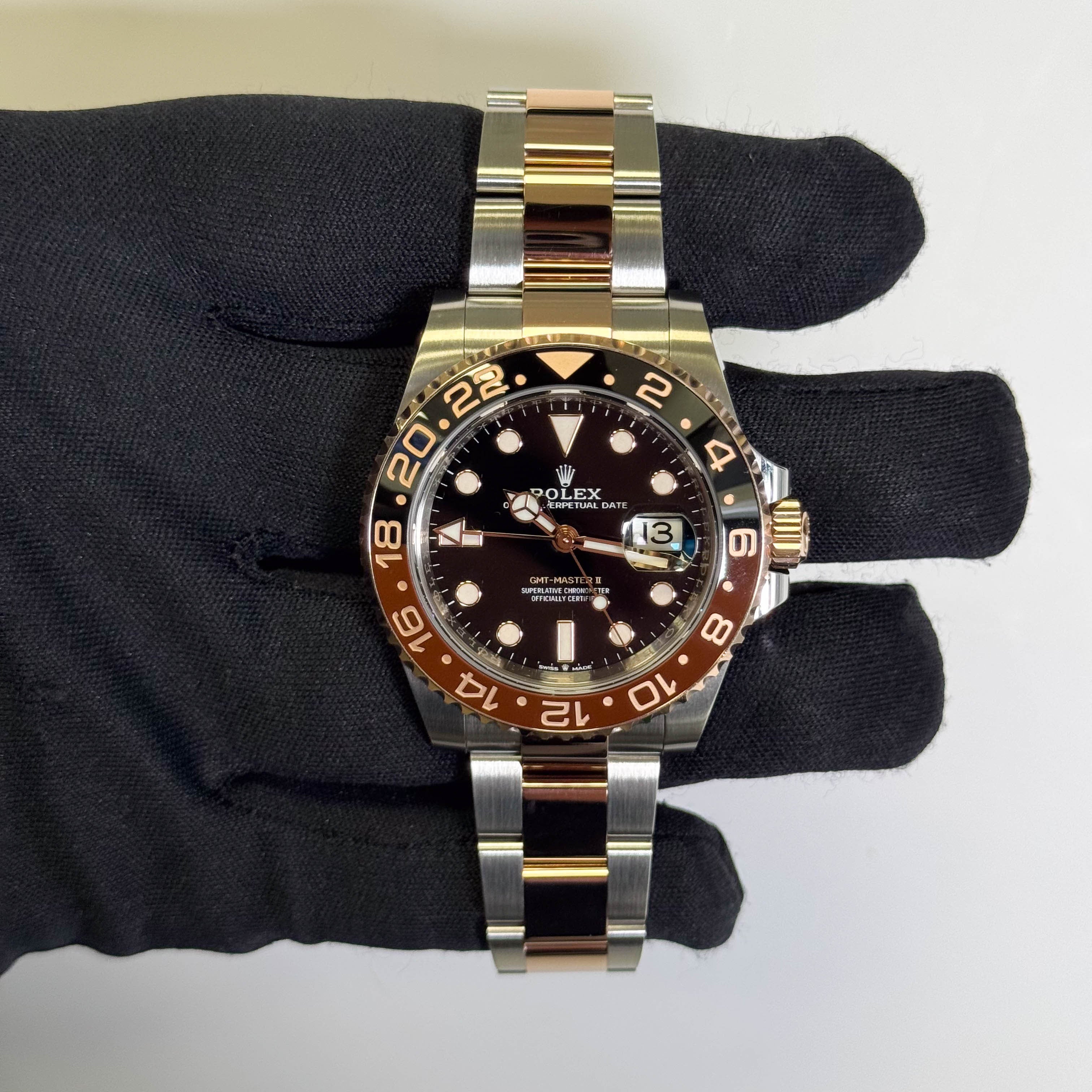 Rolex GMT Master II 40mm Black Dot Dial Watch Ref# 126711CHNR