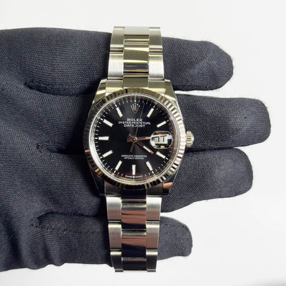 Rolex Datejust 36mm Black Dial Watch Ref# 126234 - Happy Jewelers Fine Jewelry Lifetime Warranty