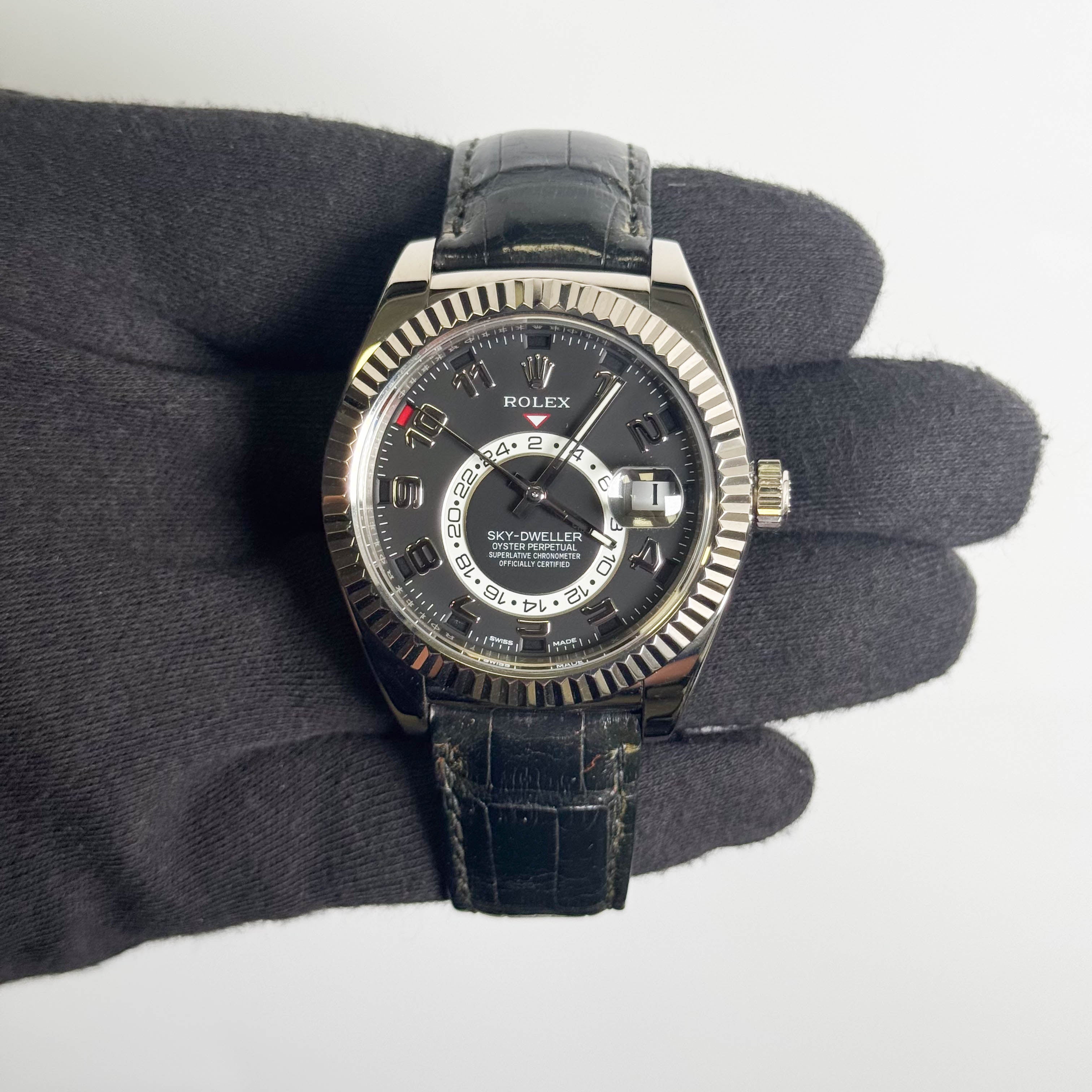 Rolex Sky-Dweller 42mm Black Dial Watch Ref# 326139