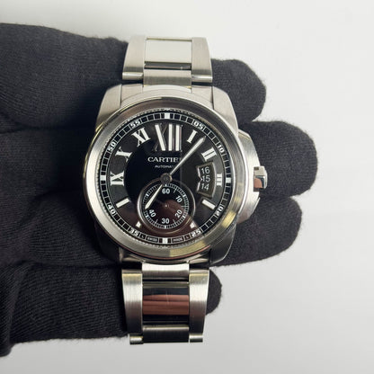 Cartier Calibre 42mm Black Dial Watch Ref# W7100016