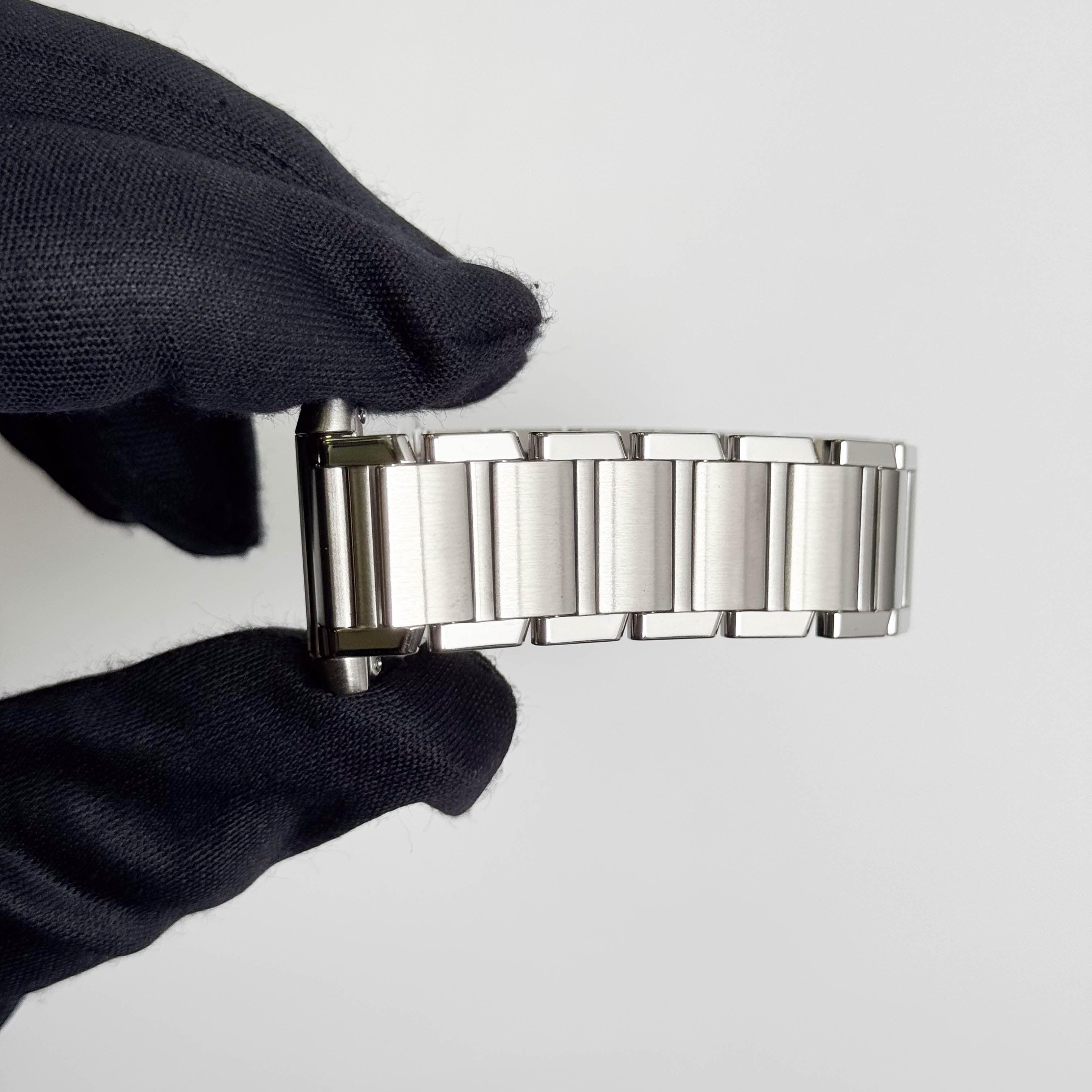 Cartier Tank Stainless Steel 25mm White/Ivory Dial Watch Ref# W51011Q3 - Happy Jewelers Fine Jewelry Lifetime Warranty