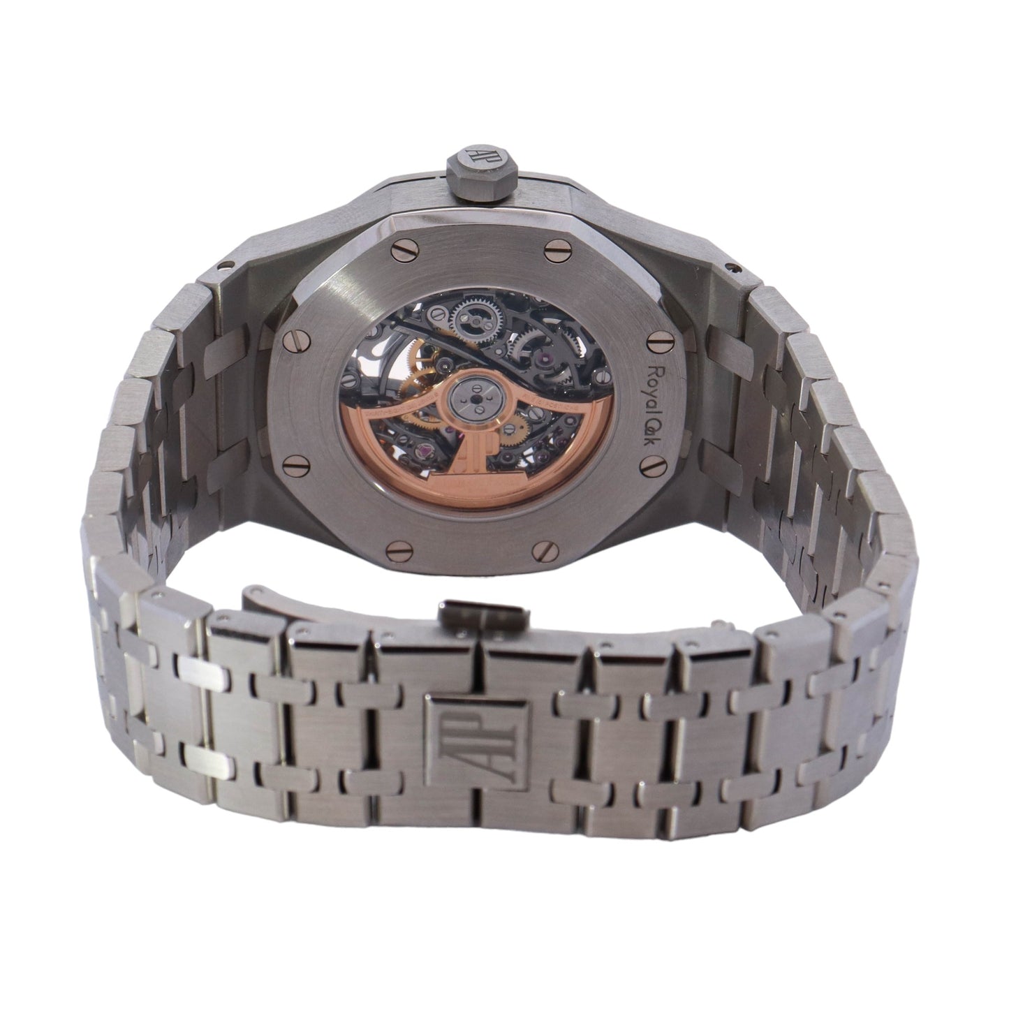 Audemars Piguet Royal Oak Openworked Stainless Steel 41mm Skeleton Dial Watch Reference# 15407ST - Happy Jewelers Fine Jewelry Lifetime Warranty