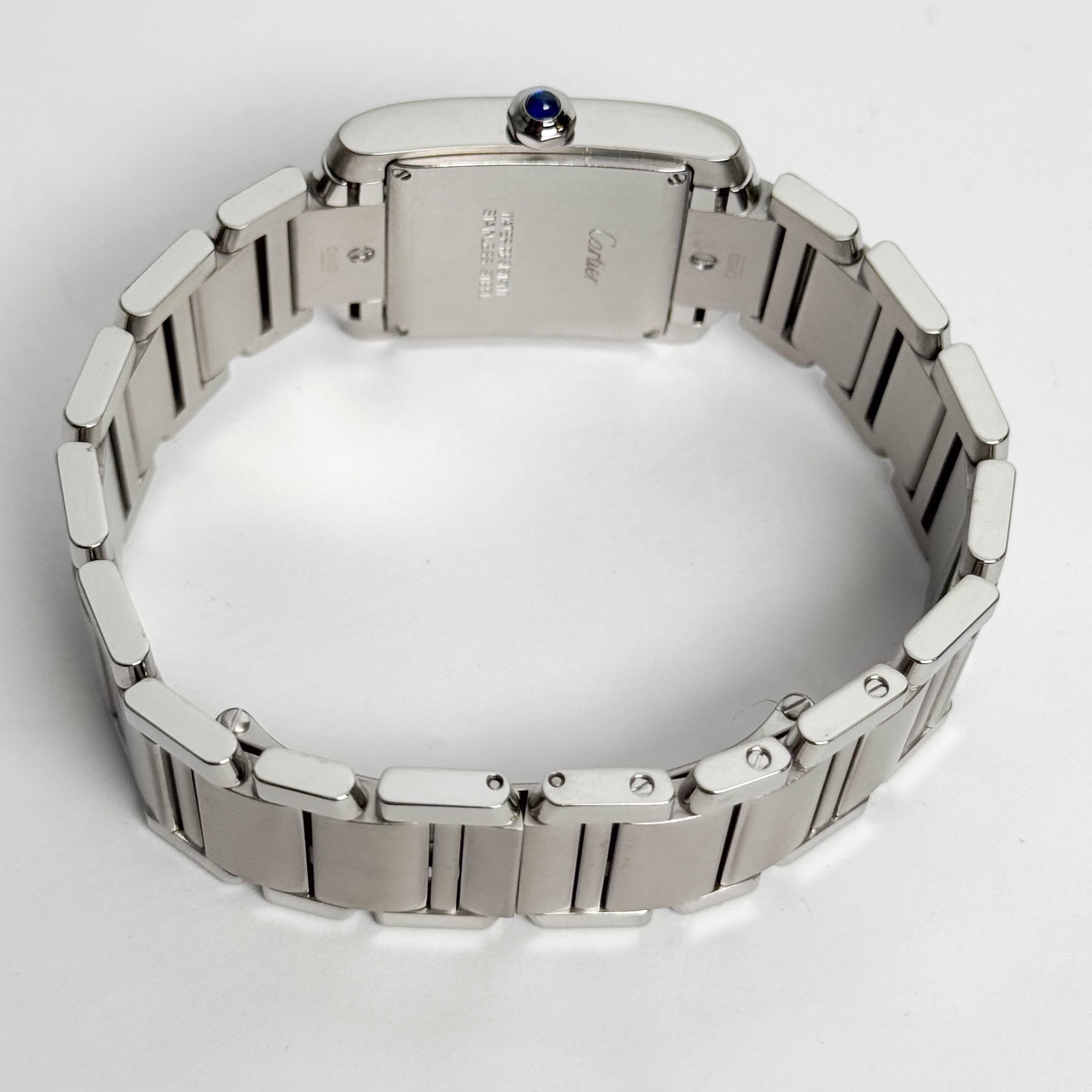 Cartier Tank Stainless Steel 25mm White/Ivory Dial Watch Ref# W51011Q3 - Happy Jewelers Fine Jewelry Lifetime Warranty