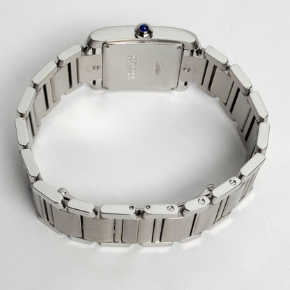 Cartier Tank Stainless Steel 25mm White/Ivory Dial Watch Ref# W51011Q3 - Happy Jewelers Fine Jewelry Lifetime Warranty