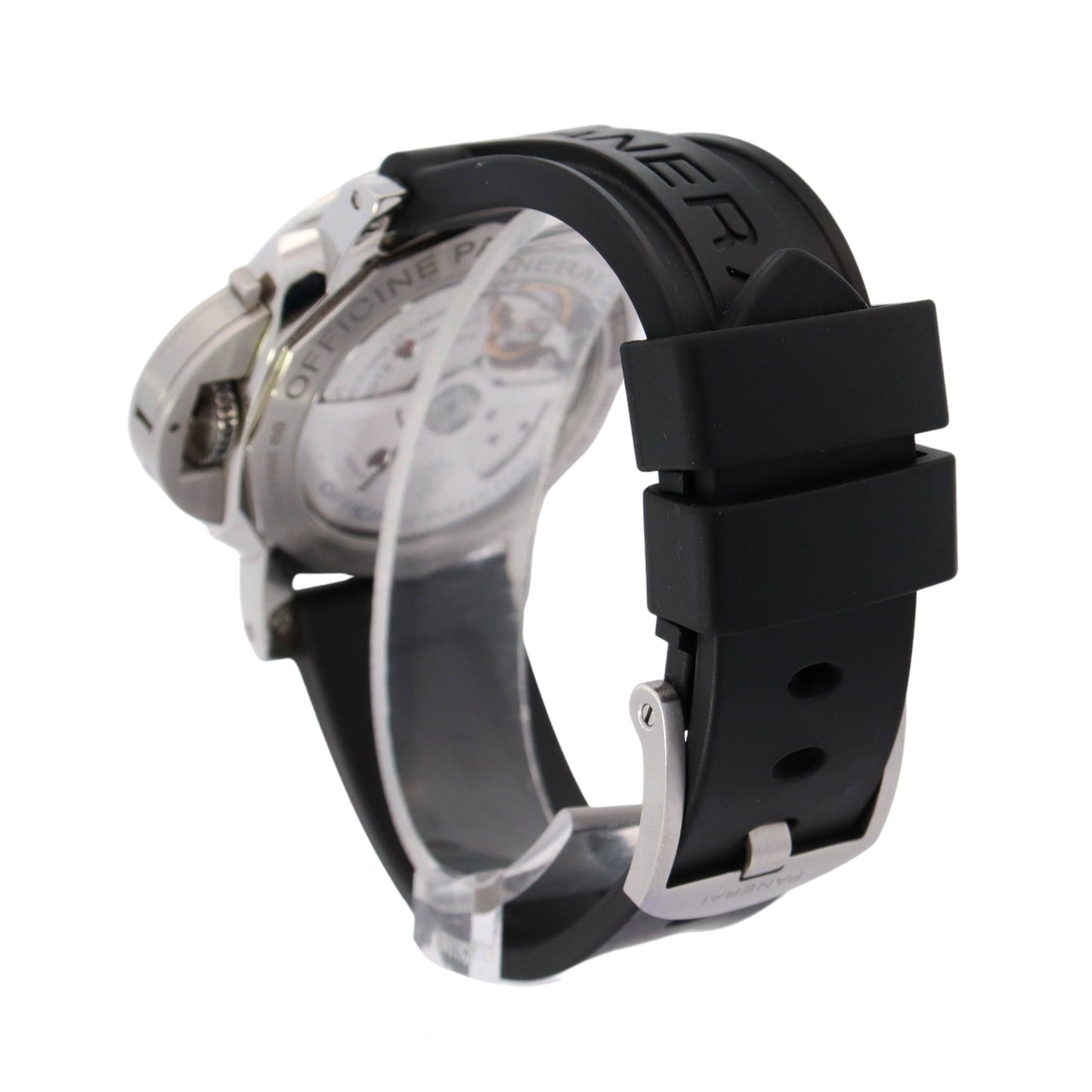 Panerai Luminor GMT Stainless Steel 42mm Black Arabic & Stick Dial Watch Reference# PAM01537 - Happy Jewelers Fine Jewelry Lifetime Warranty