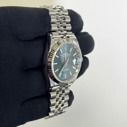 Rolex Datejust 36mm Mint Green Dial Watch Ref# 126234 - Happy Jewelers Fine Jewelry Lifetime Warranty