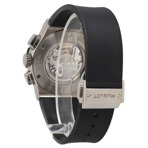 Hublot Mens Classic Fusion Titanium 45mm Black Chronograph Carbon Fiber Dial Watch Reference# 521.nq.1771.rx.plp16 - Happy Jewelers Fine Jewelry Lifetime Warranty