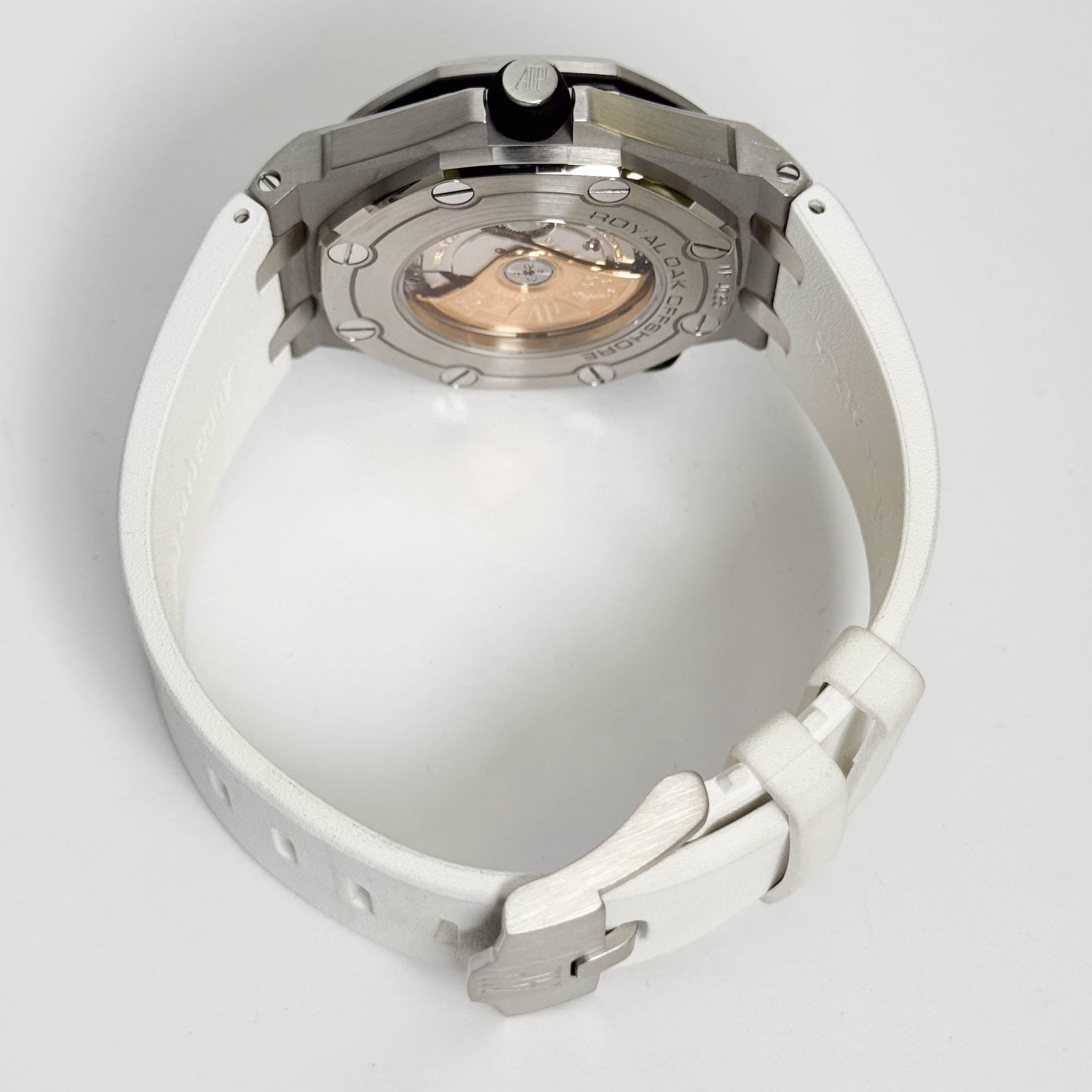 Audemars Piguet Royal Oak Offhsore Diver 42mm White Dial Watch Ref# 15710ST.OO.A010CA.01 - Happy Jewelers Fine Jewelry Lifetime Warranty