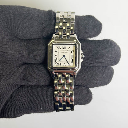 Cartier Panthere 27mm x 37mm White Dial Watch Ref# WSPN0007