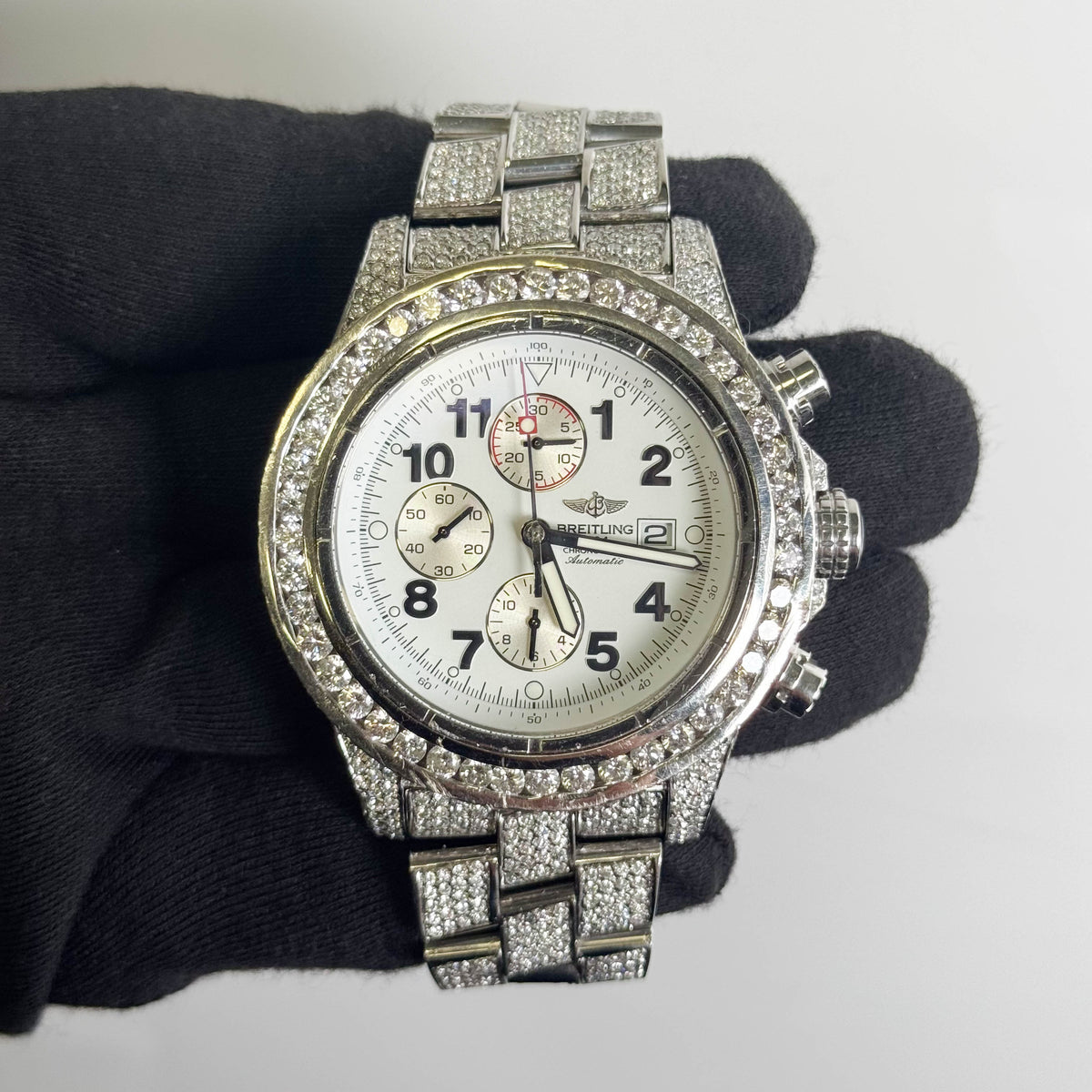 Breitling Super Avenger 48mm White Dial Watch Ref# A13370