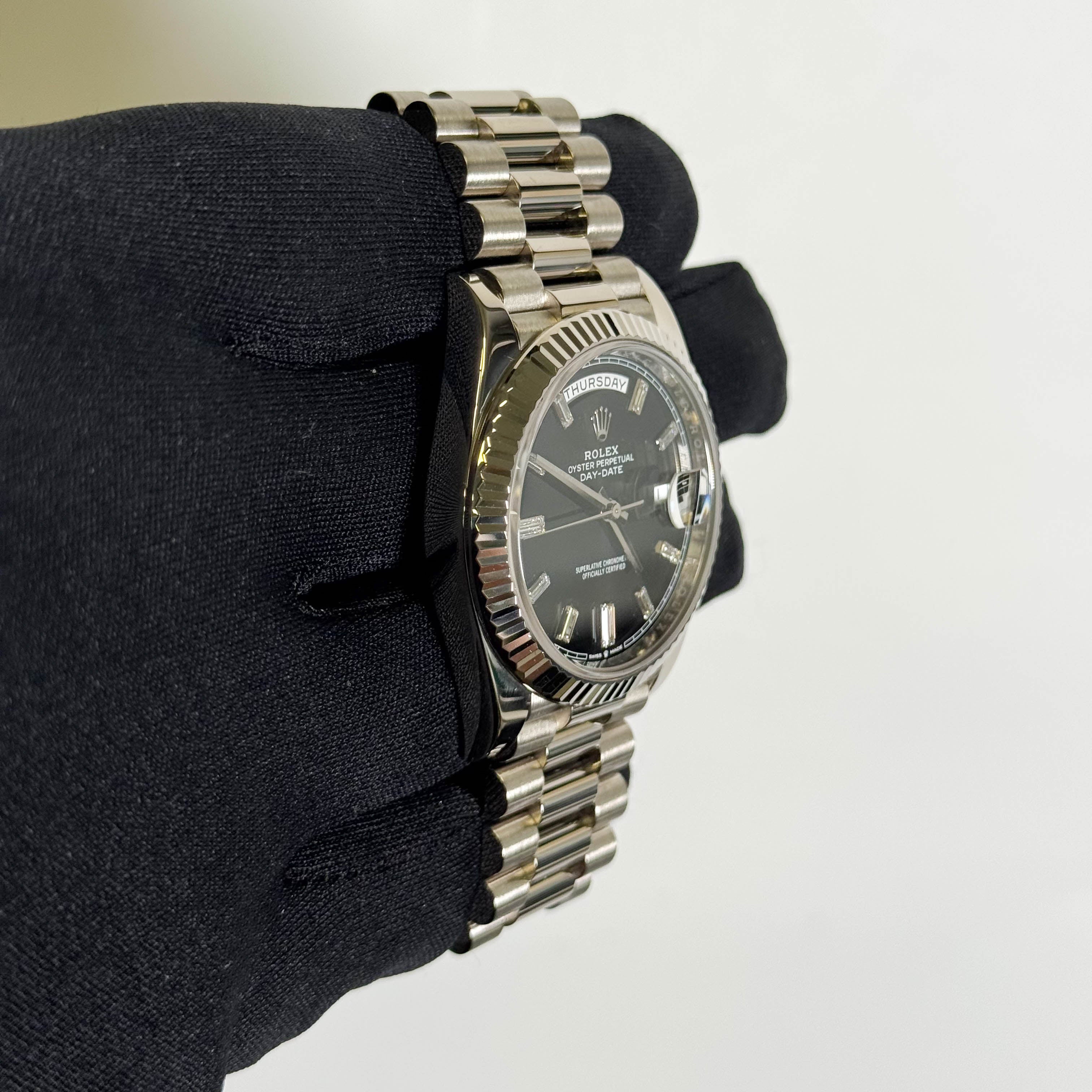 Rolex Day-Date 40mm Black Dial Watch Ref# 228239 - Happy Jewelers Fine Jewelry Lifetime Warranty