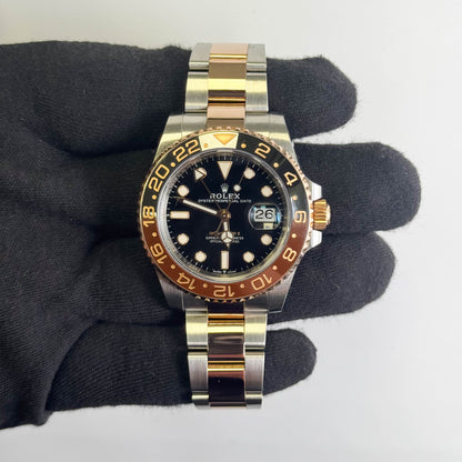 Rolex GMT Master II "Rootbeer" 40mm Black Dial Watch Ref# 126711CHNR