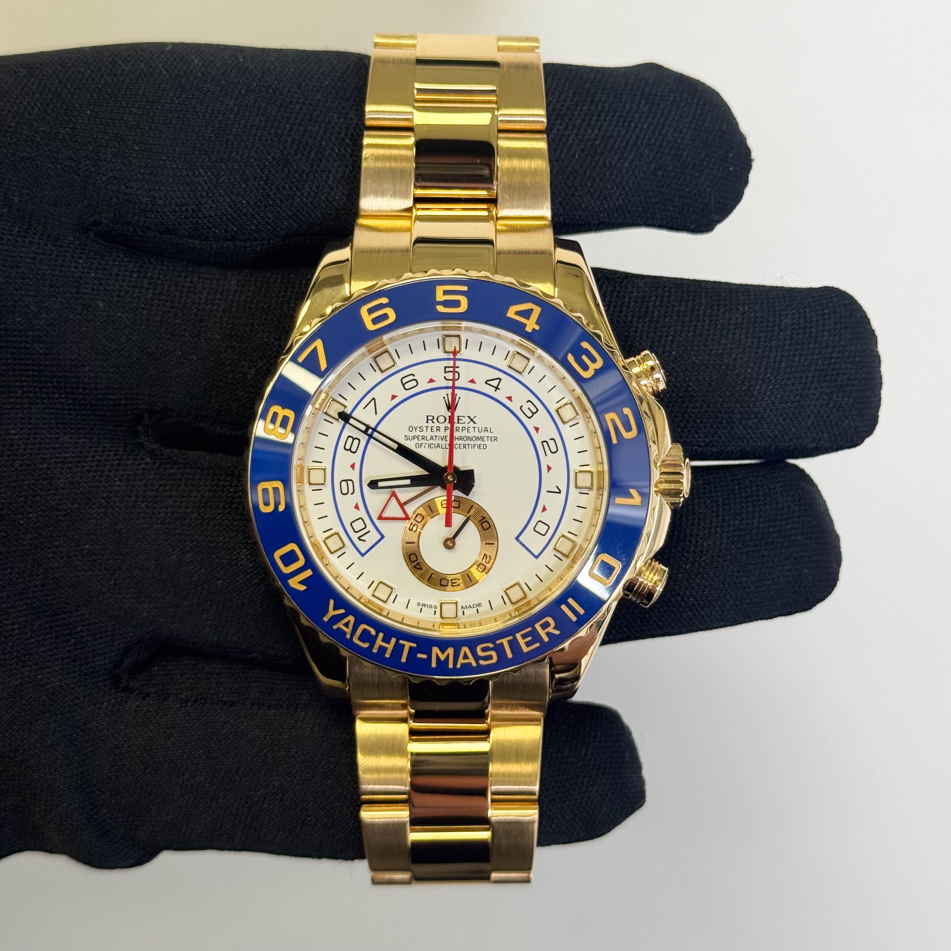 Rolex Yacht-Master II 44mm White Dial Watch Ref# 116688 - Happy Jewelers Fine Jewelry Lifetime Warranty