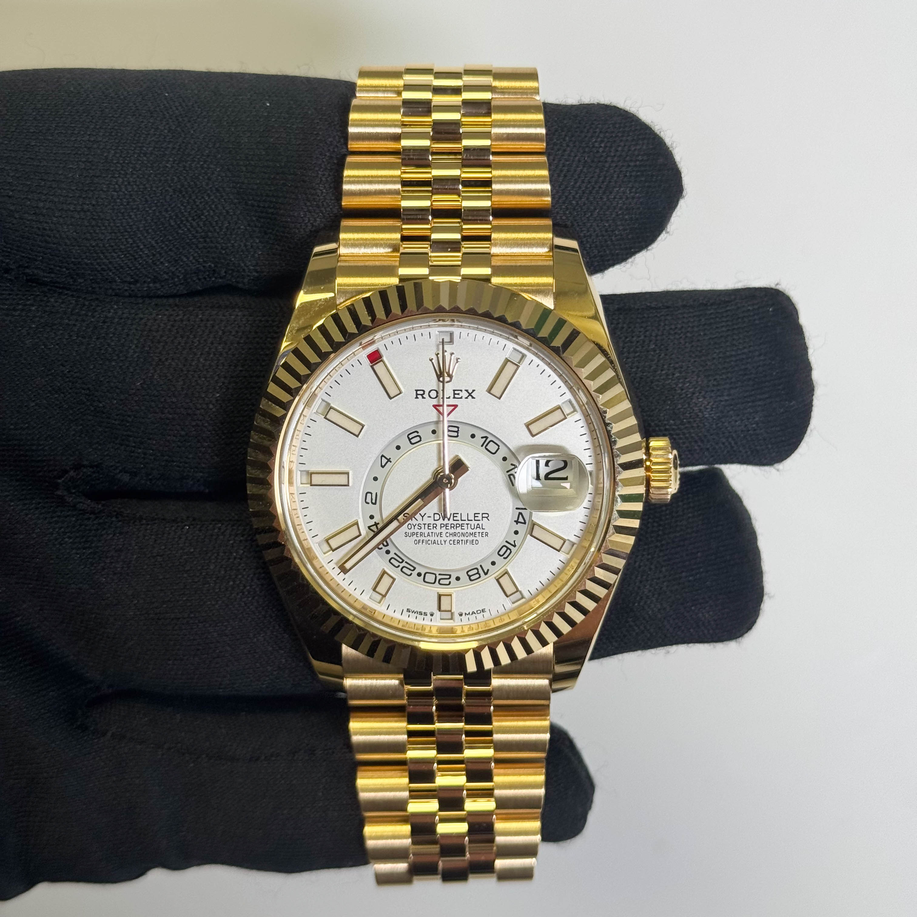 Rolex Sky-Dweller 42mm White Dial Watch Ref# 336938