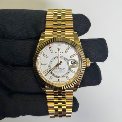 Rolex Sky-Dweller 42mm White Dial Watch Ref# 336938
