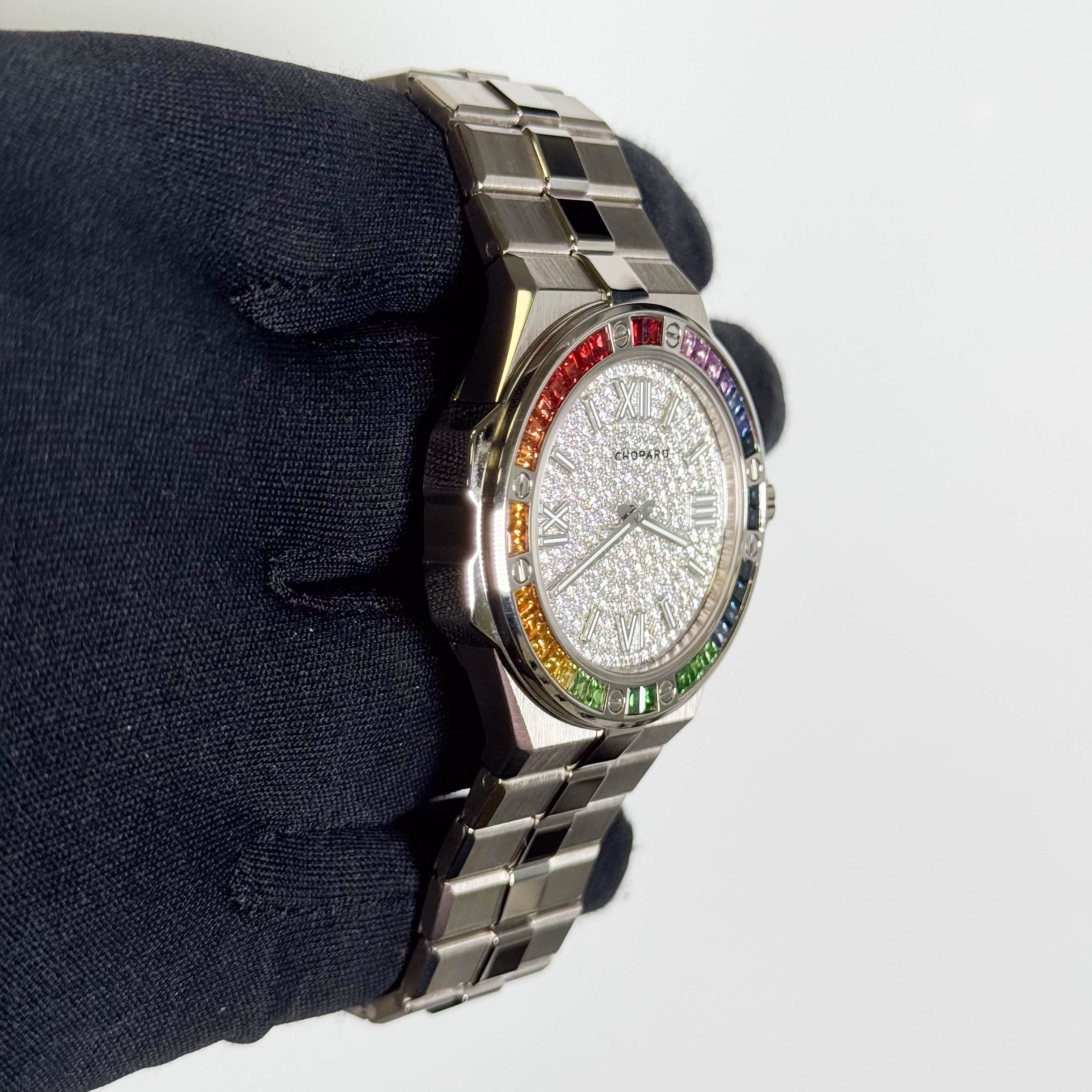 Chopard Alpine Eagle 41mm Pave Diamond Dial Watch Ref# 295363-1006 - Happy Jewelers Fine Jewelry Lifetime Warranty