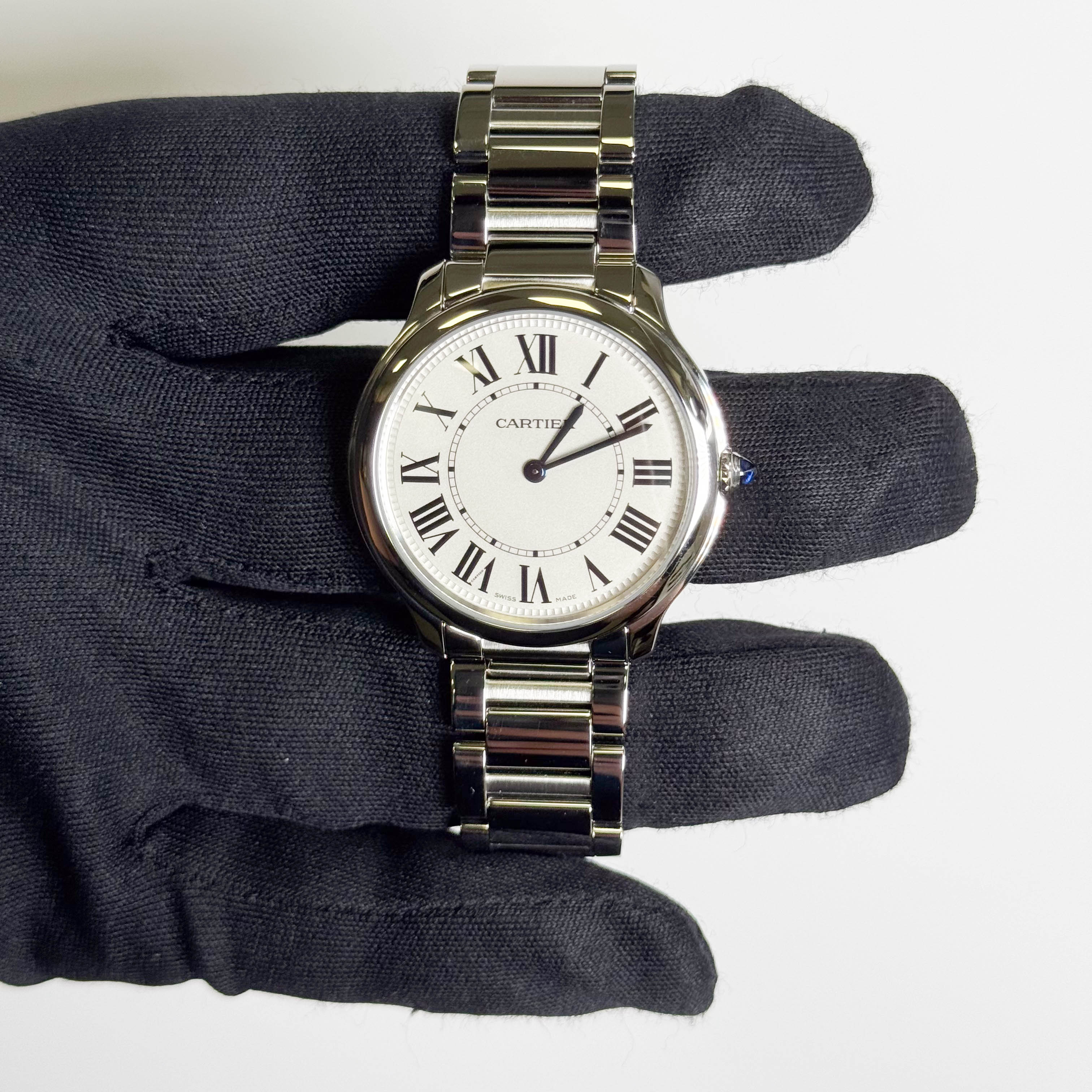 Cartier Ronde Must 36mm White Dial Watch Ref# WSRN0034 - Happy Jewelers Fine Jewelry Lifetime Warranty