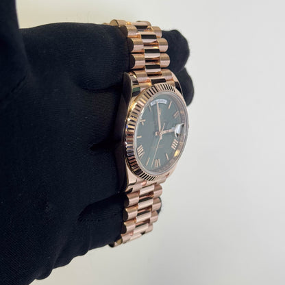 Rolex Day-Date 40mm Olive Dial Watch Ref# 228235