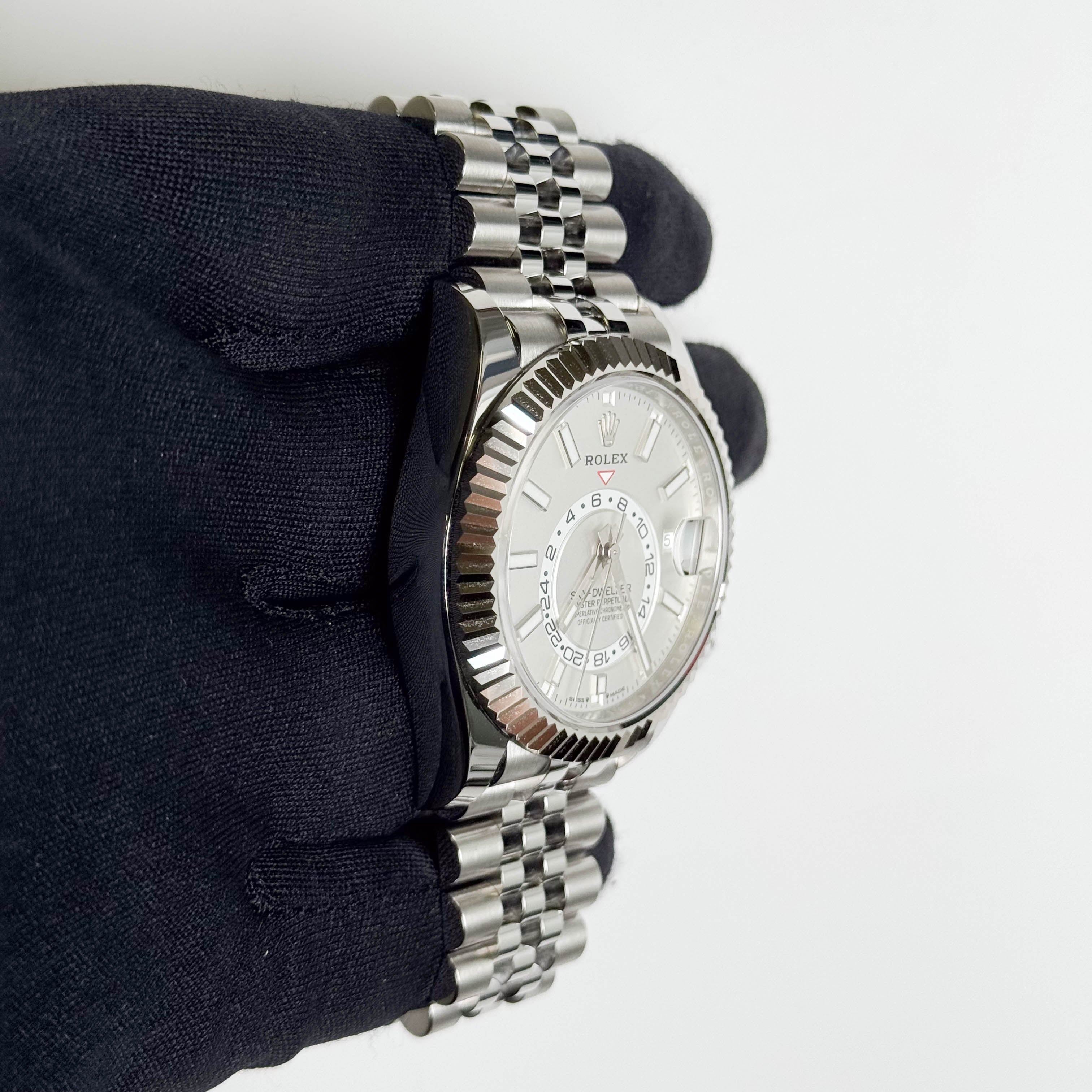 Rolex Sky-Dweller 42mm White Dial Watch Ref# 336934 - Happy Jewelers Fine Jewelry Lifetime Warranty