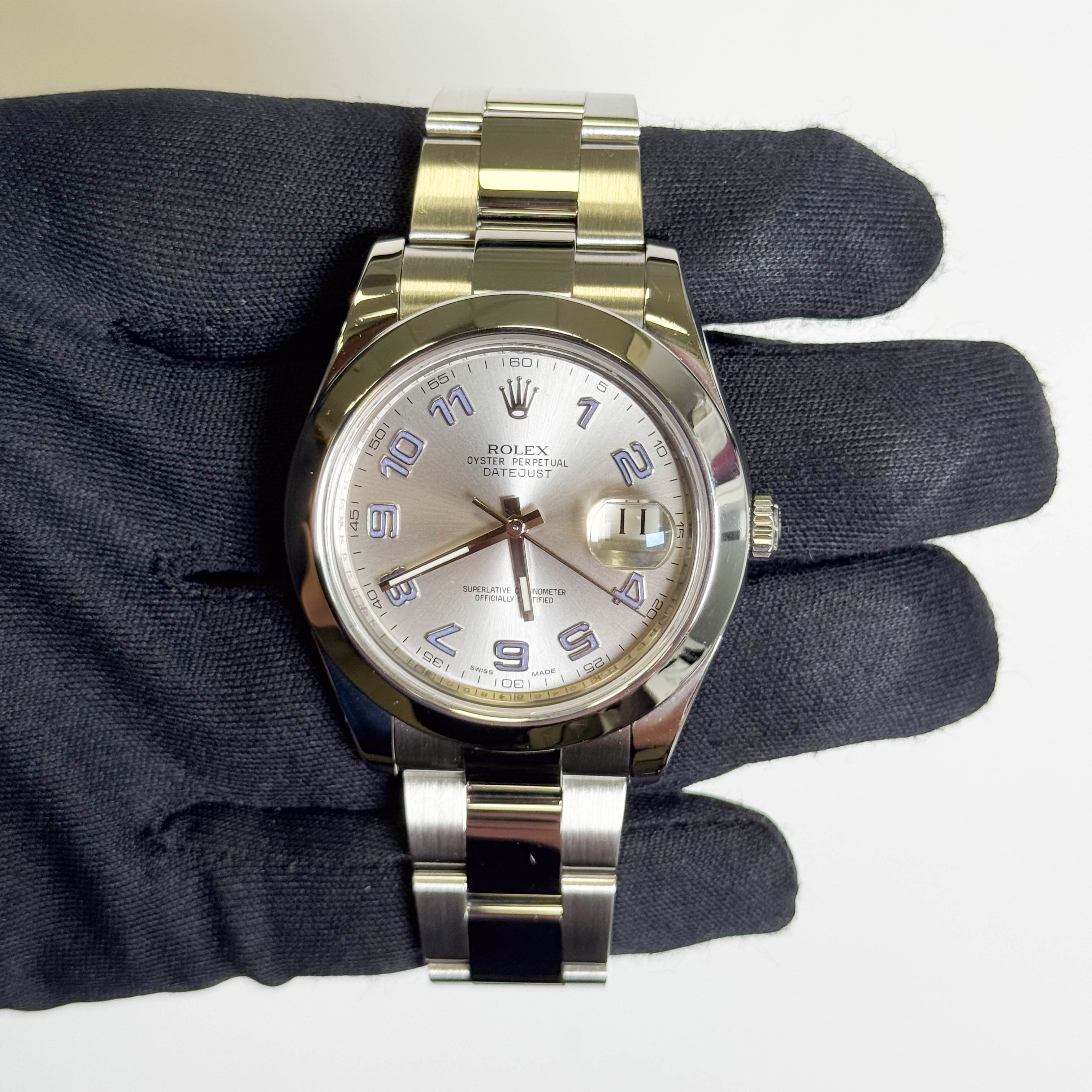 Rolex Datejust 41mm Silver  Dial Watch Ref# 116300 - Happy Jewelers Fine Jewelry Lifetime Warranty