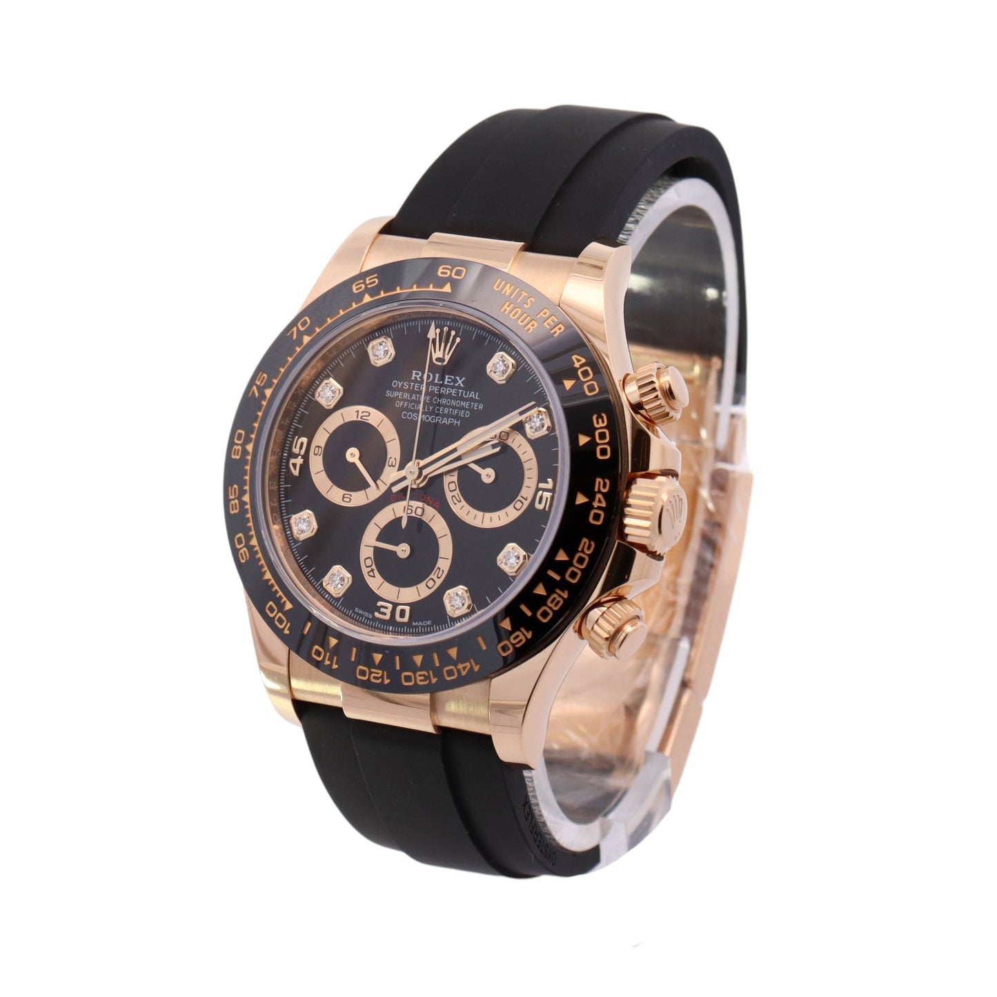 Rolex Daytona 40mm Yellow Gold Black Diamond Dial Watch Reference #: 116518LN - Happy Jewelers Fine Jewelry Lifetime Warranty