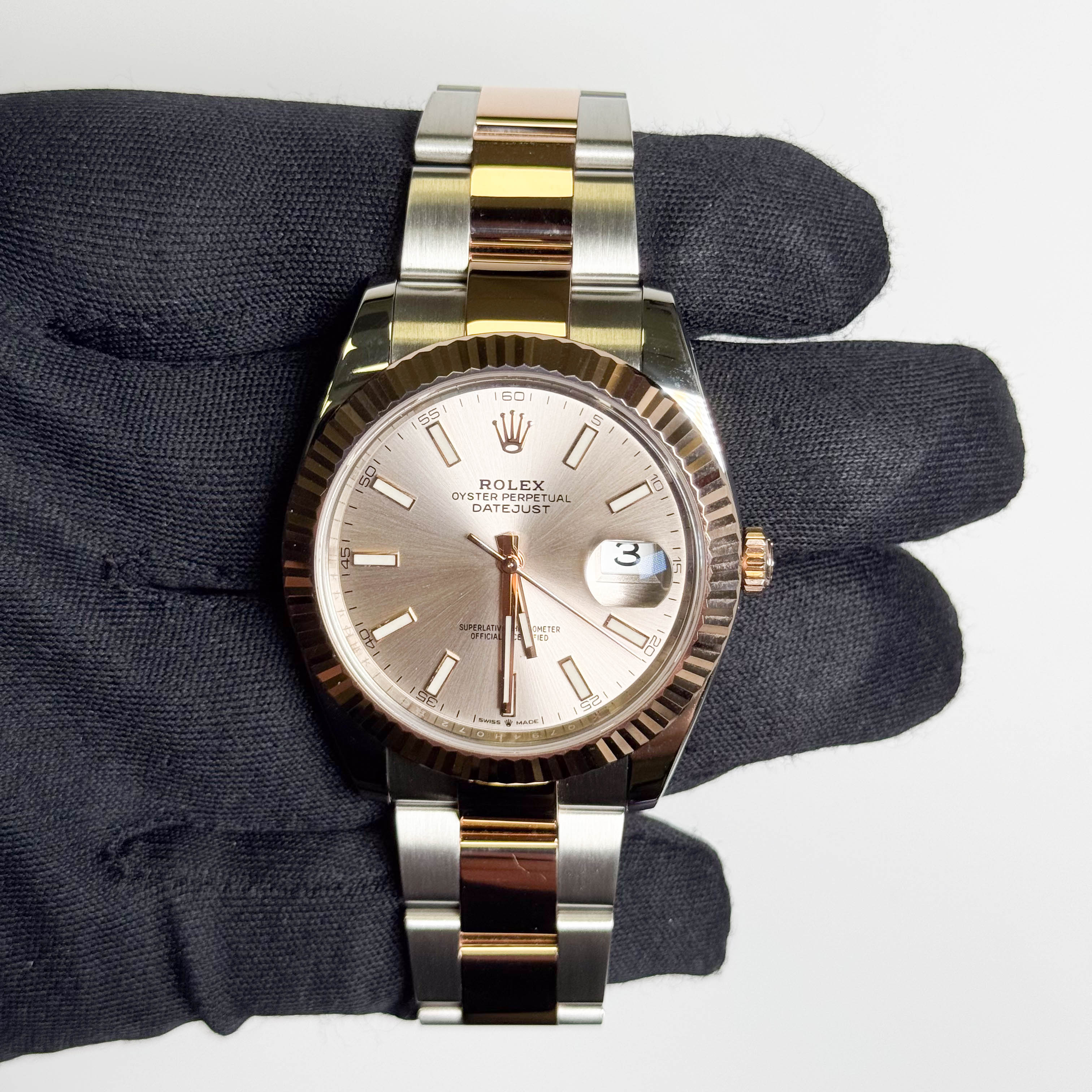 Rolex Datejust 41mm Sundust Dial Watch Ref# 126331 - Happy Jewelers Fine Jewelry Lifetime Warranty