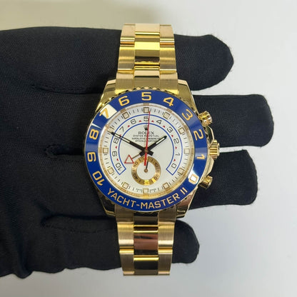 Rolex Yacht-Master II 44mm White Dial Watch Ref# 116688 - Happy Jewelers Fine Jewelry Lifetime Warranty