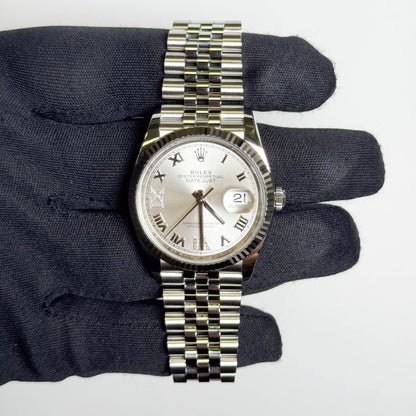 Rolex Datejust 36mm Silver Dial Watch Ref# 126234 - Happy Jewelers Fine Jewelry Lifetime Warranty