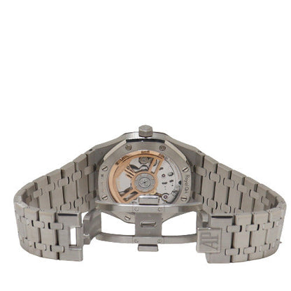 Audemars Piguet Mens Stainless Steel 41mm Black Grande Tapisserie Dial Watch Reference# 15500ST.OO.1220ST.03 - Happy Jewelers Fine Jewelry Lifetime Warranty