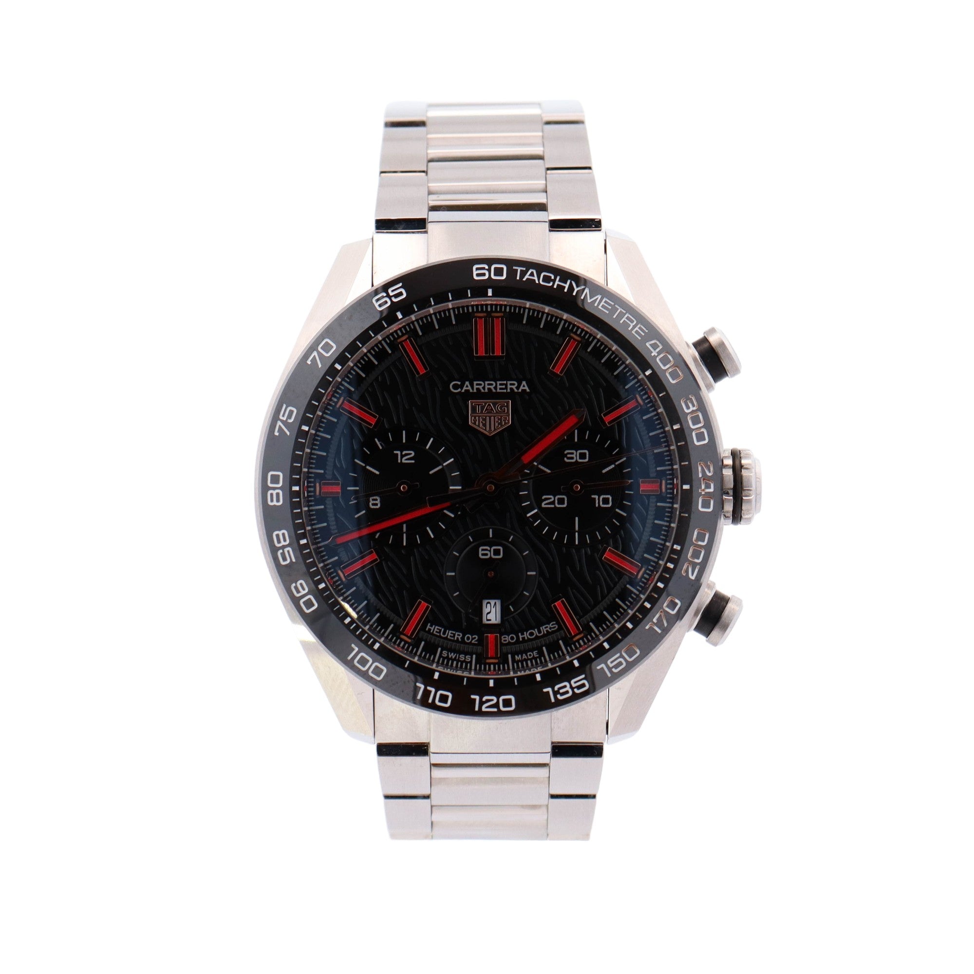 Tag Heuer Carrera "Year Of The Rabbit"  44mm Stainless Steel Black Stick Dial Watch Reference# CBN2A1L.FC6521 - Happy Jewelers Fine Jewelry Lifetime Warranty