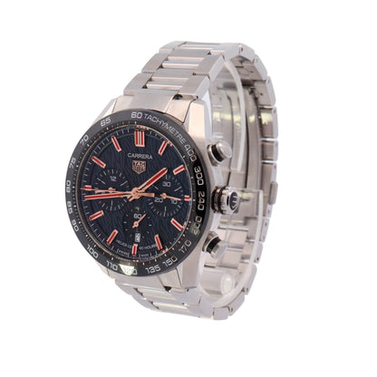 Tag Heuer Carrera "Year Of The Rabbit"  44mm Stainless Steel Black Stick Dial Watch Reference# CBN2A1L.FC6521 - Happy Jewelers Fine Jewelry Lifetime Warranty