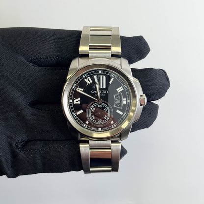 Cartier Calibre 42mm Black Dial Watch Ref# W7100016